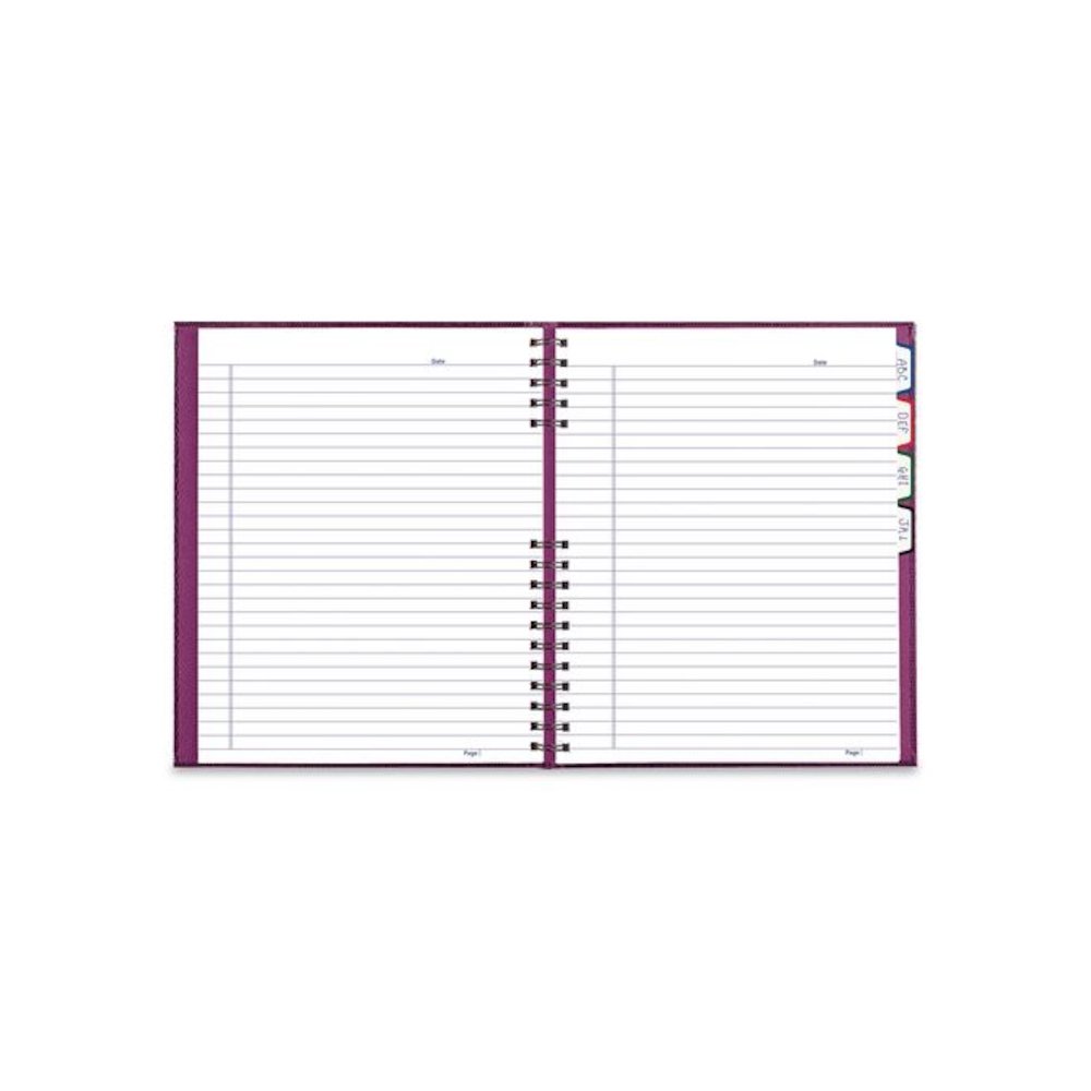 NotePro Notebook, 1-Subject, Wide/Legal Rule, Dark Raspberry Cover, (100) 10.75 x 8.5 Sheets. Picture 4