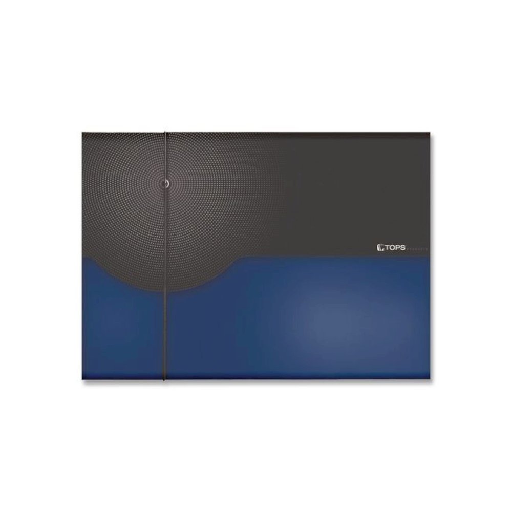 Seven-Pocket Poly Expanding File, 1" Expansion, 7 Sections, Elastic Cord Closure, 1/6-Cut Tabs, Letter Size, Blue. Picture 2