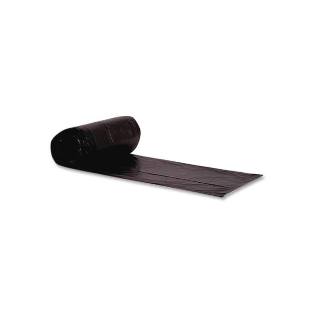Low Density Can Liners, 60 gal, 1.7 mil, 38" x 58", Black, Flat Pack, 100/Carton. Picture 2
