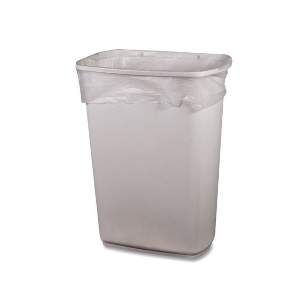 High-Density Waste Can Liners, 10 gal, 6 mic, 24" x 27", Natural, Roll, 50 Bags/Roll, 20 Rolls/Carton. Picture 4