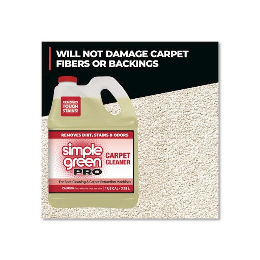 Pro Carpet Cleaner, Unscented, 1 gal Bottle, 4/Carton. Picture 4