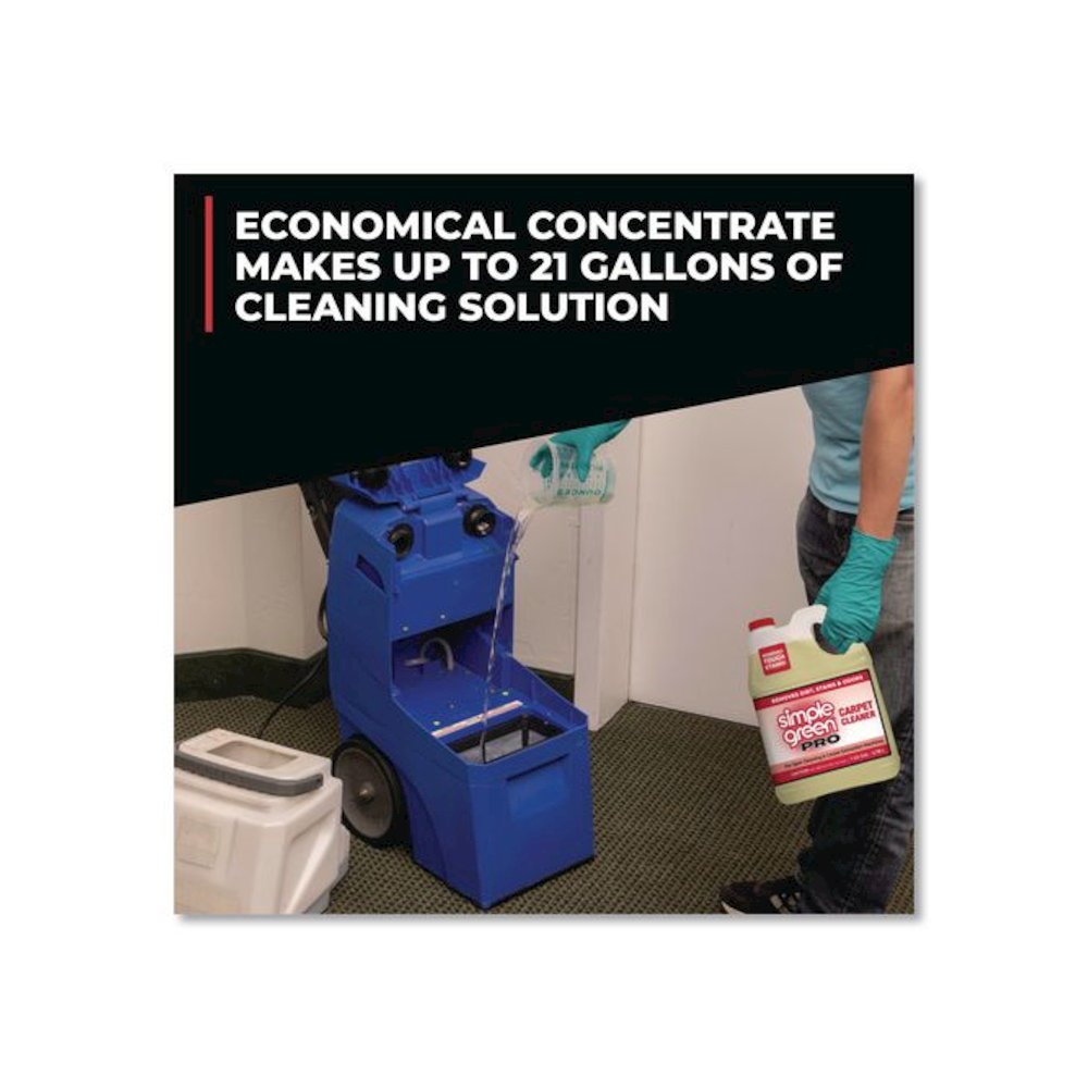 Pro Carpet Cleaner, Unscented, 1 gal Bottle, 4/Carton. Picture 7