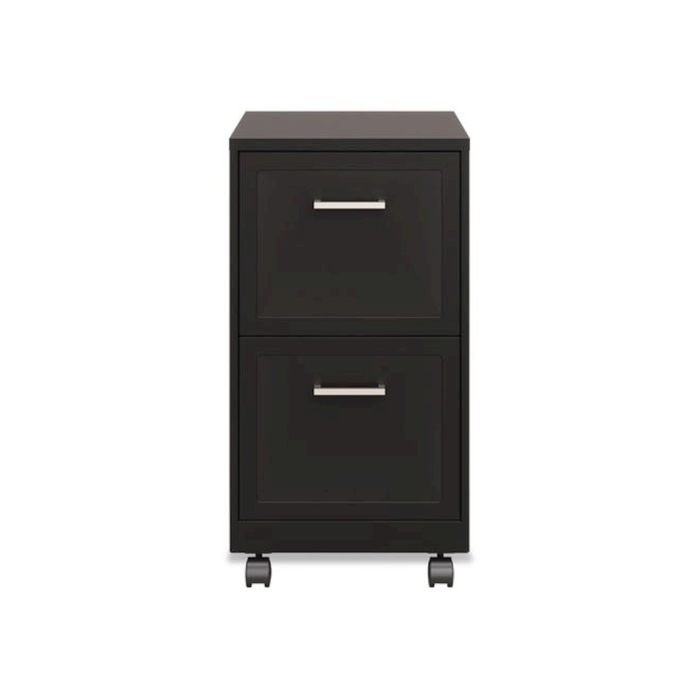 Two-Drawer Mobile Vertical File, 2 Letter-Size File Drawers, 14.25 x 18 x 26.7, Black. Picture 2