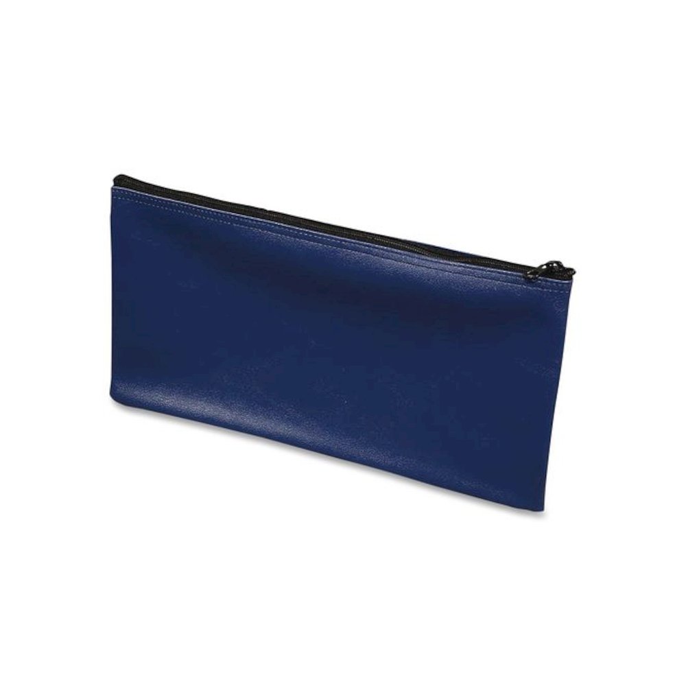 Multipurpose Zipper Deposit Bags, Polyester, 11.3" x 6.3", Blue, 3/Pack. Picture 4