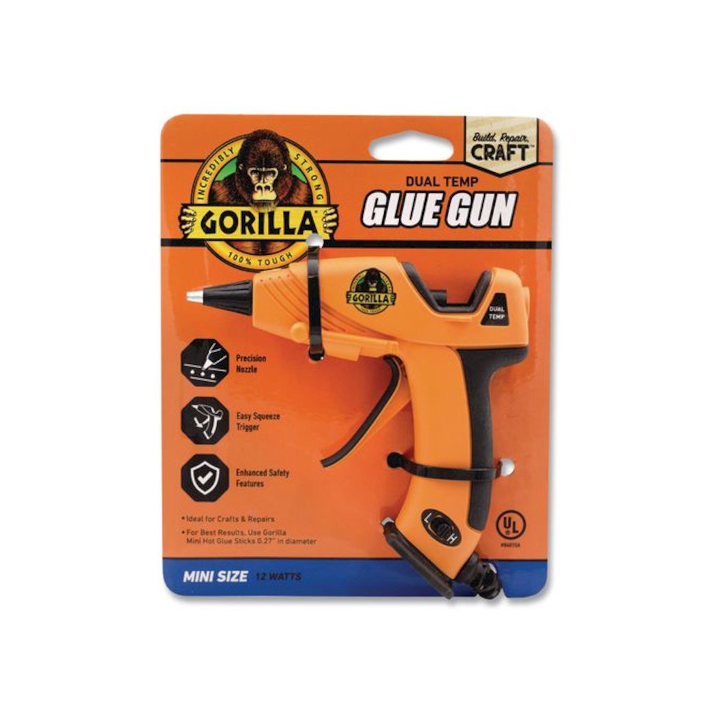 Dual Temp Mini Hot Glue Gun, Orange/Black. Picture 2