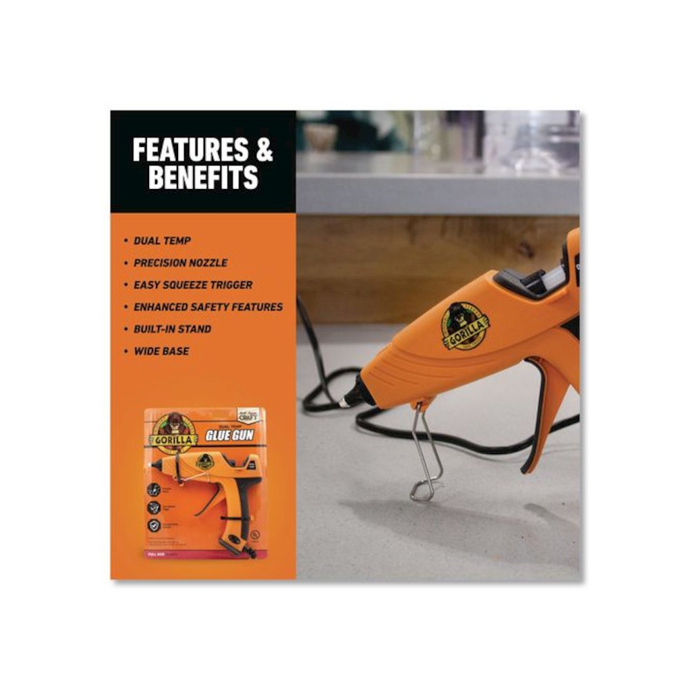 Dual Temp Hot Glue Gun, Orange/Black. Picture 6