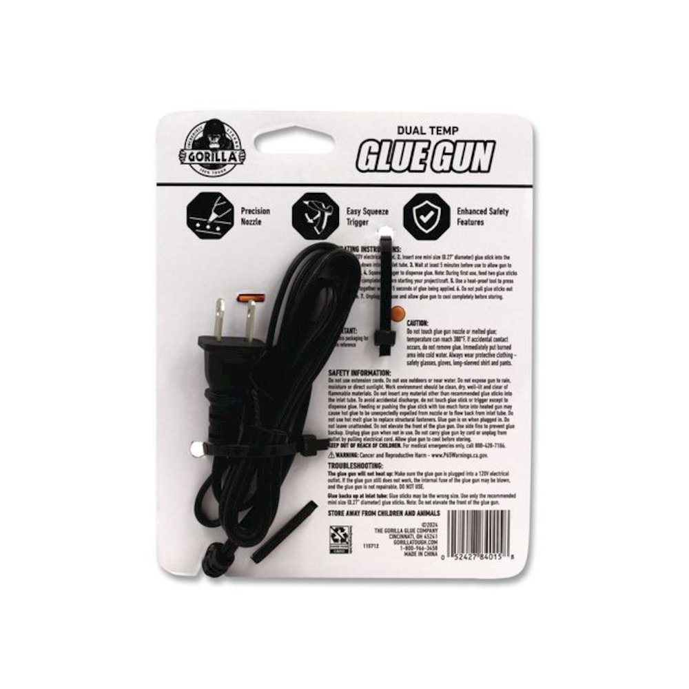Dual Temp Mini Hot Glue Gun, Orange/Black. Picture 3