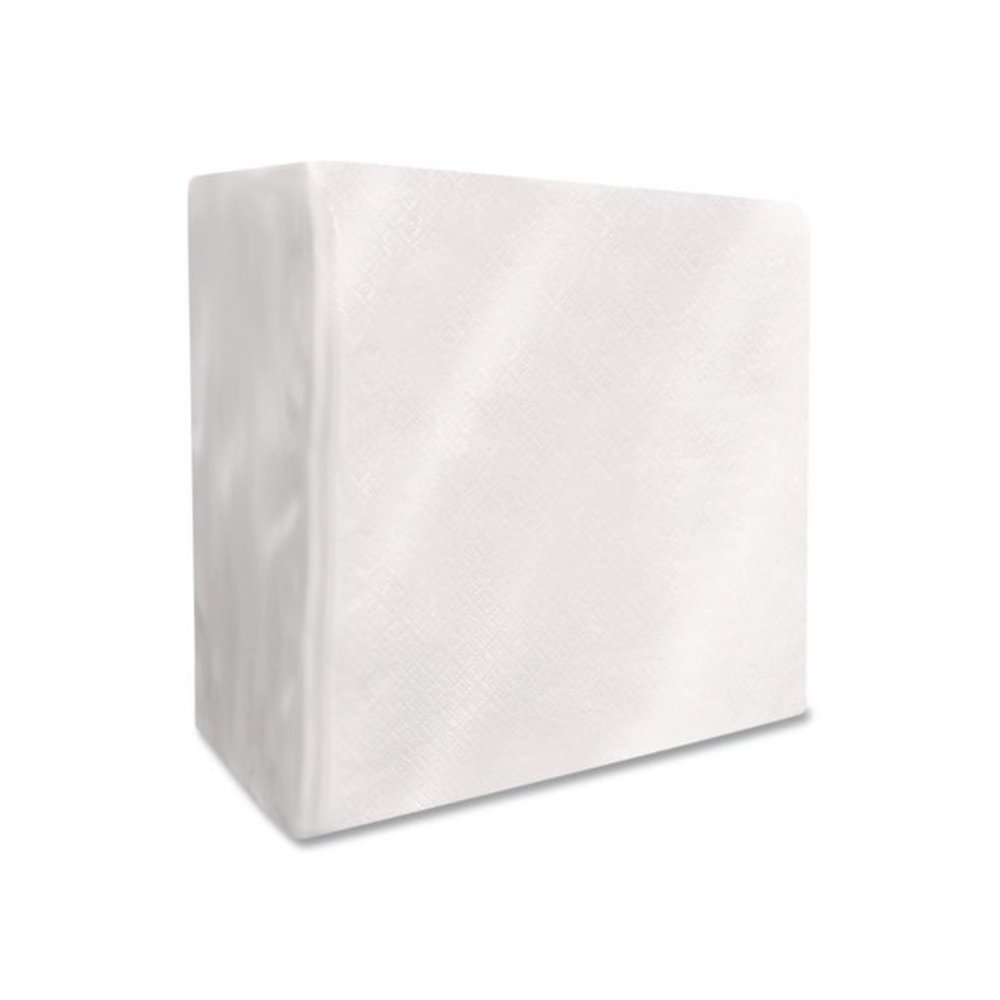 Dinner Napkins, 1-Ply, 16" x 16", White, 250/Pack, 12 Packs/Carton. Picture 3