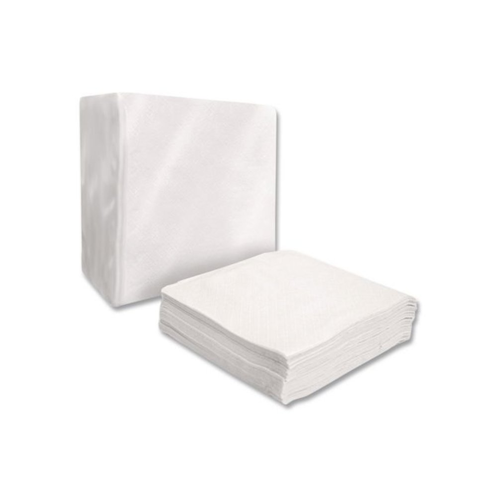 Dinner Napkins, 1-Ply, 16" x 16", White, 250/Pack, 12 Packs/Carton. Picture 4