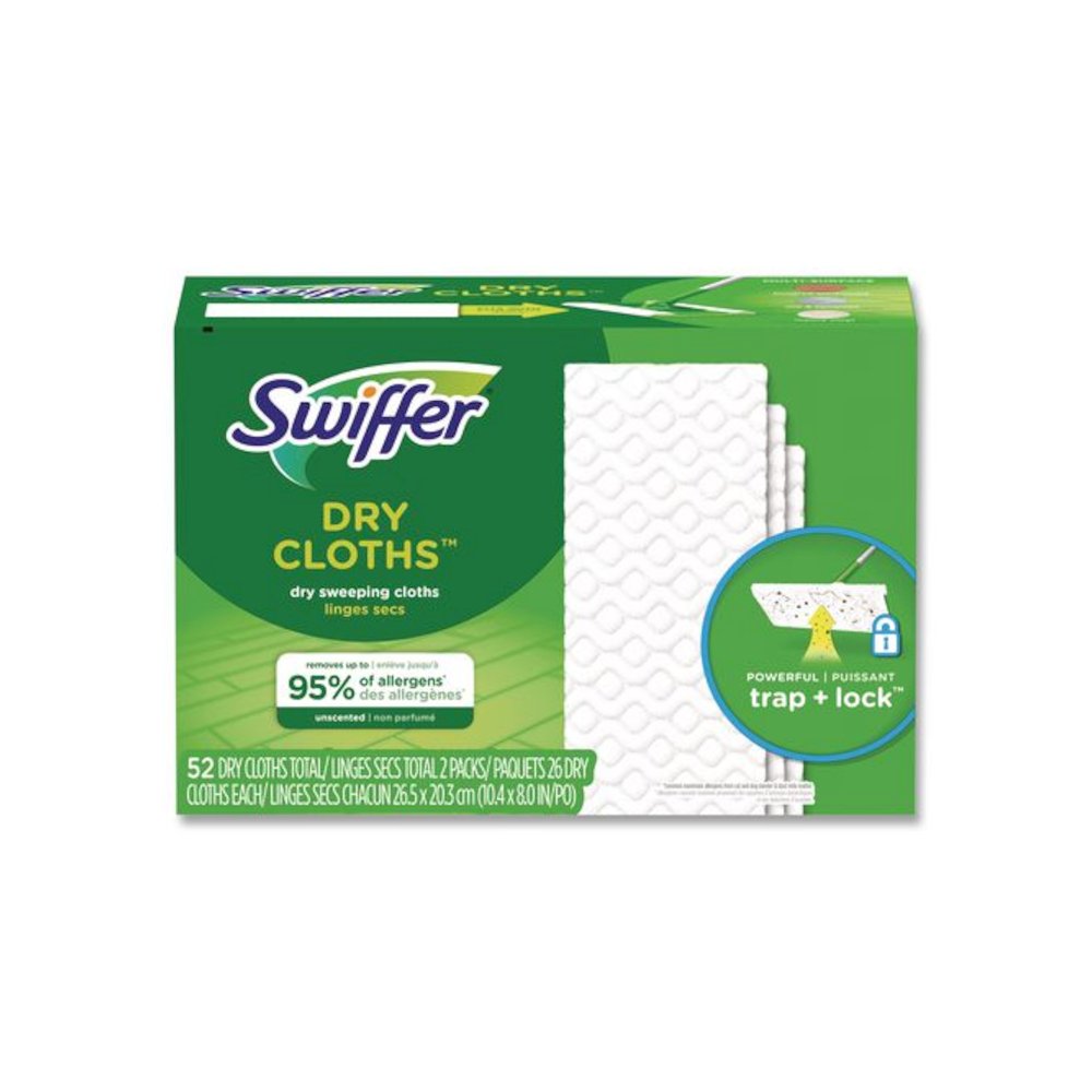 Dry Refill Cloths, 10.4 x 8, White, 52/Box, 3 Boxes/Carton. Picture 2