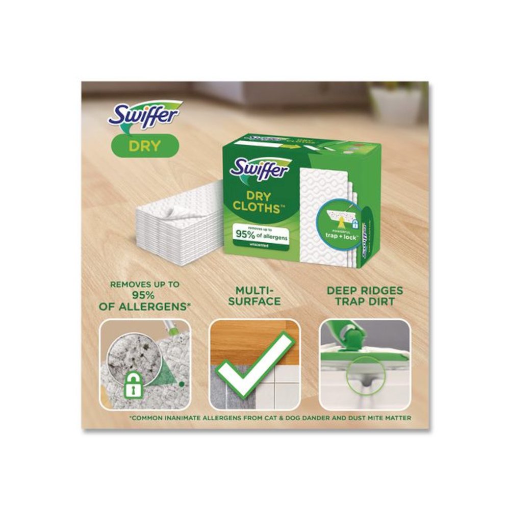 Dry Refill Cloths, 10.4 x 8, White, 52/Box, 3 Boxes/Carton. Picture 8