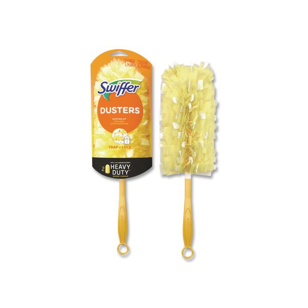 Heavy Duty Dusters Starter Kit, 6" Handle with Two Disposable Dusters. Picture 2
