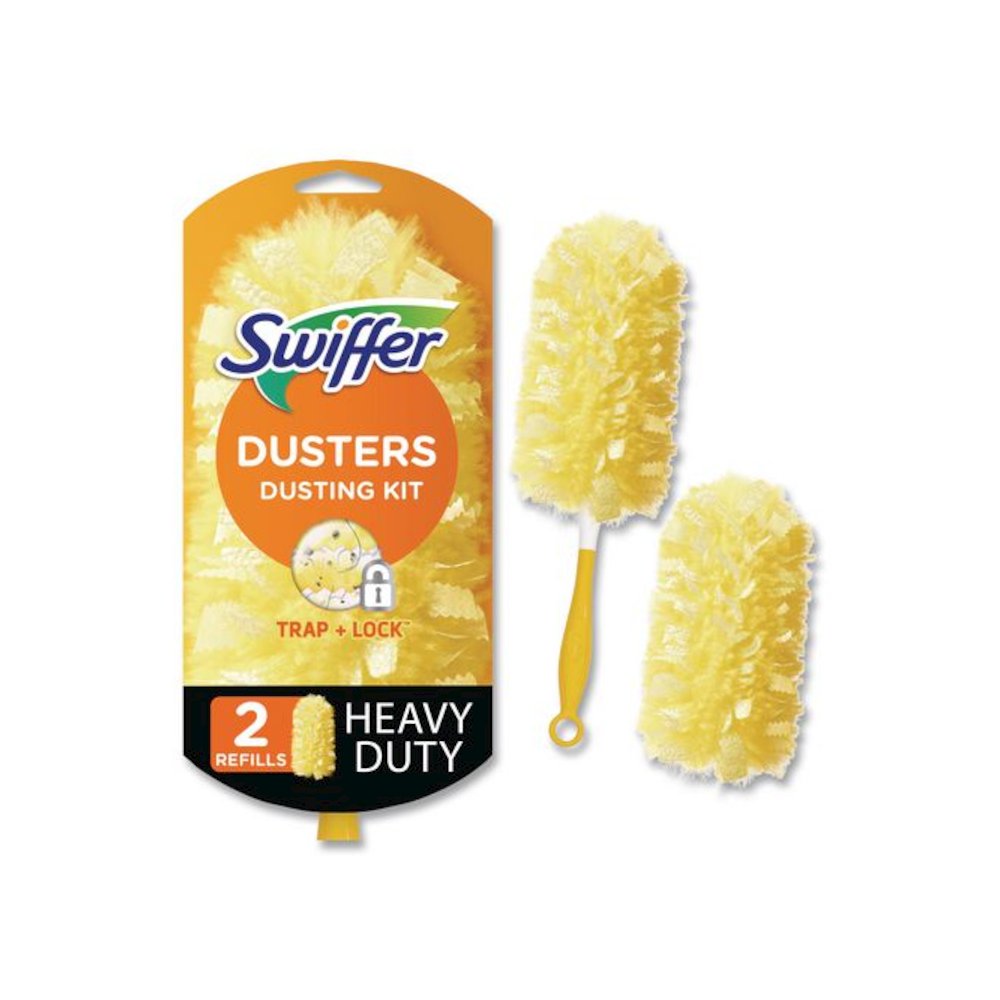 Heavy Duty Dusters Starter Kit, 6" Handle with Two Disposable Dusters. Picture 3