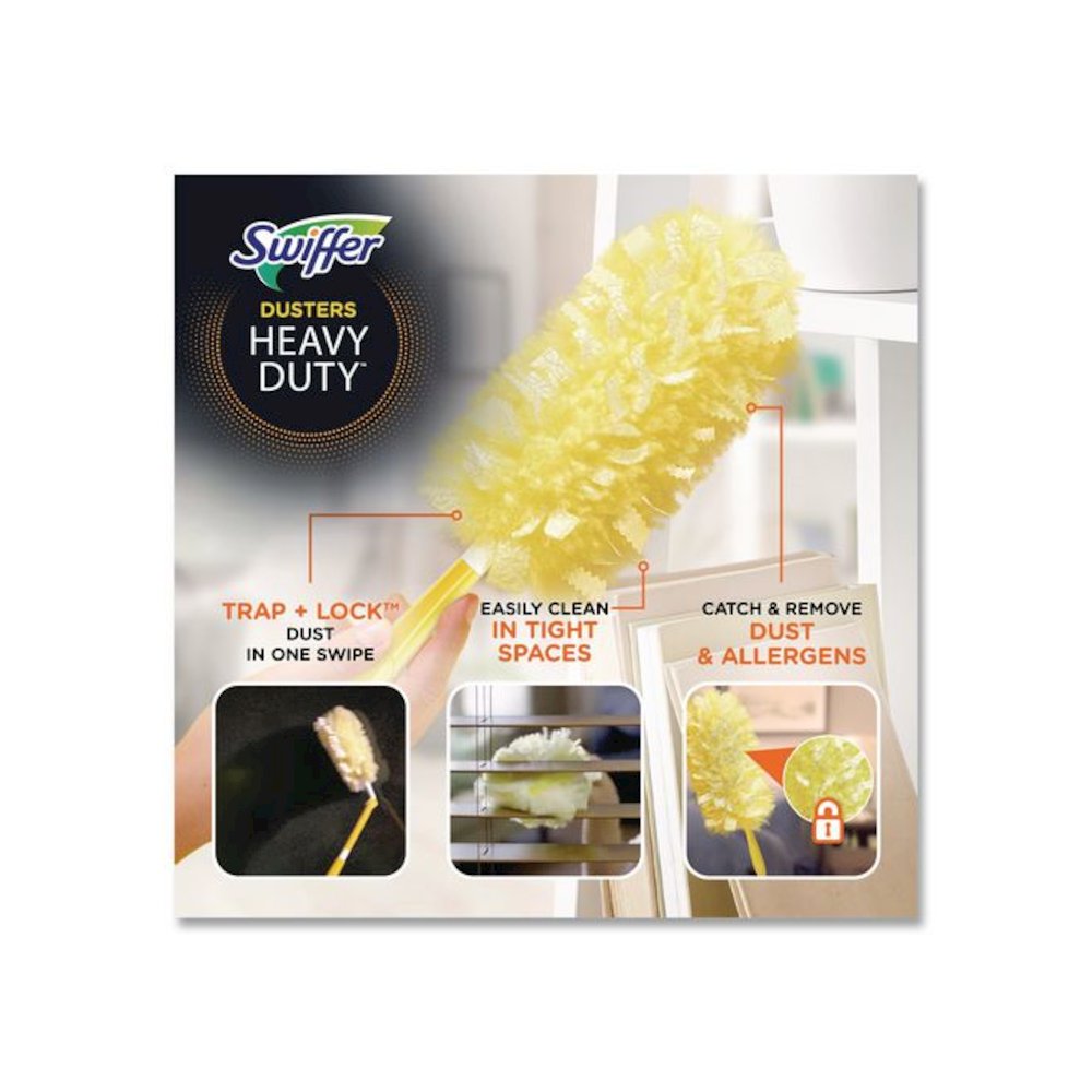Heavy Duty Dusters Starter Kit, 6" Handle with Two Disposable Dusters. Picture 8