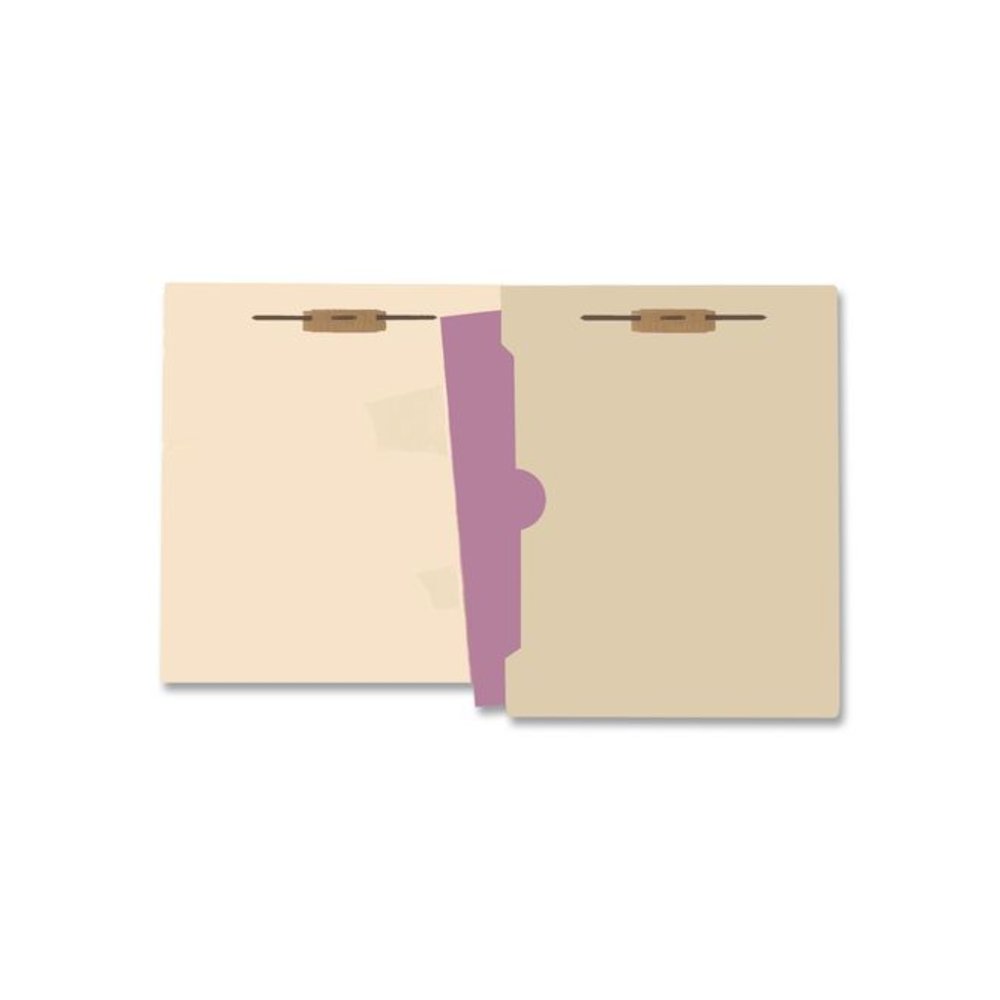 Full Pocket End Tab Fastener Folders, Straight Tab, Expands 0.75", 2 Fasteners, Letter Size, Manila, 50/Box. Picture 1