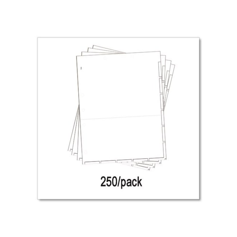 Large Tab Chart Divider Sheets, 7-Hole Punched, Letter, White, 250/Box. Picture 3