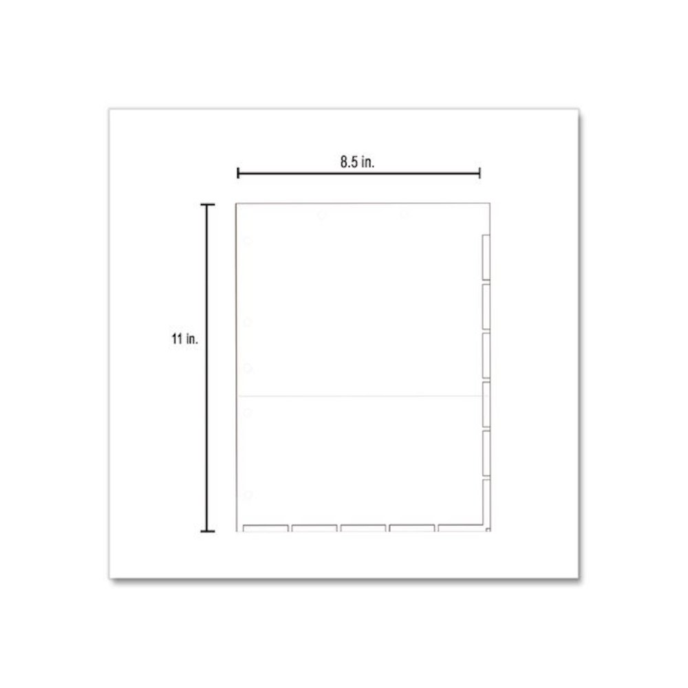 Large Tab Chart Divider Sheets, 7-Hole Punched, Letter, White, 250/Box. Picture 4
