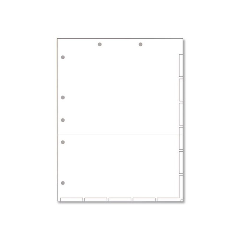 Large Tab Chart Divider Sheets, 7-Hole Punched, Letter, White, 250/Box. Picture 2