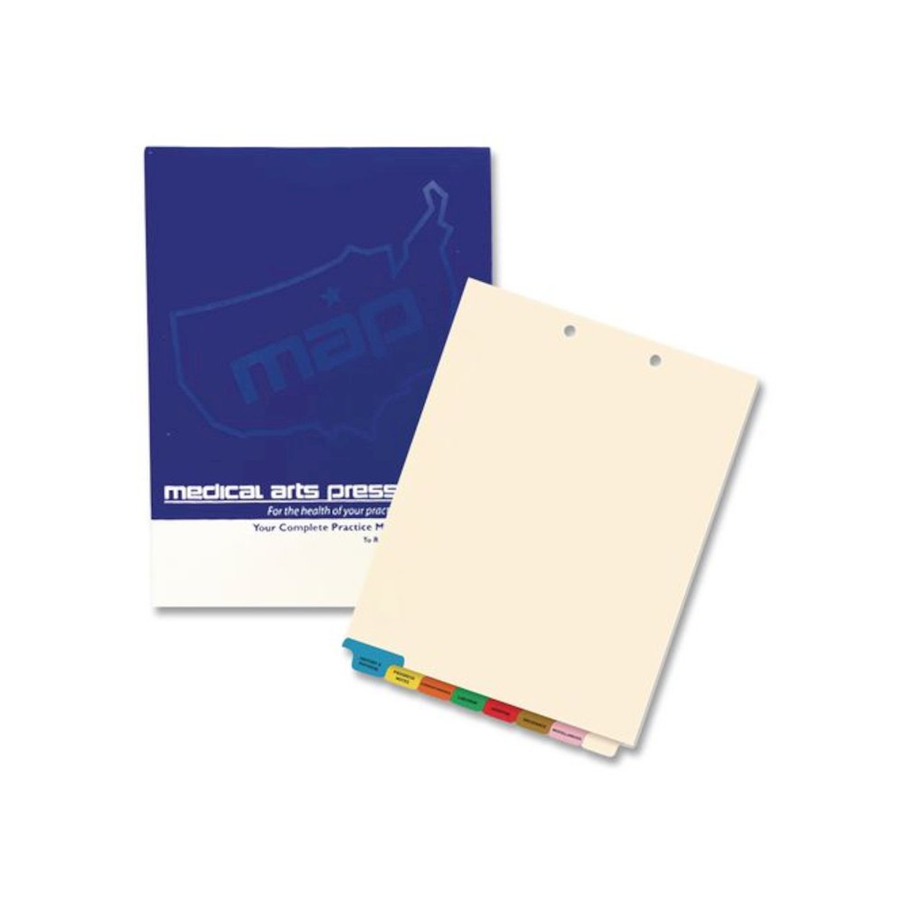 Top Tab Medical Chart Indexes, 8-Tab, Assorted Medical, 11 x 8.5, Manila, 50/Box. Picture 1