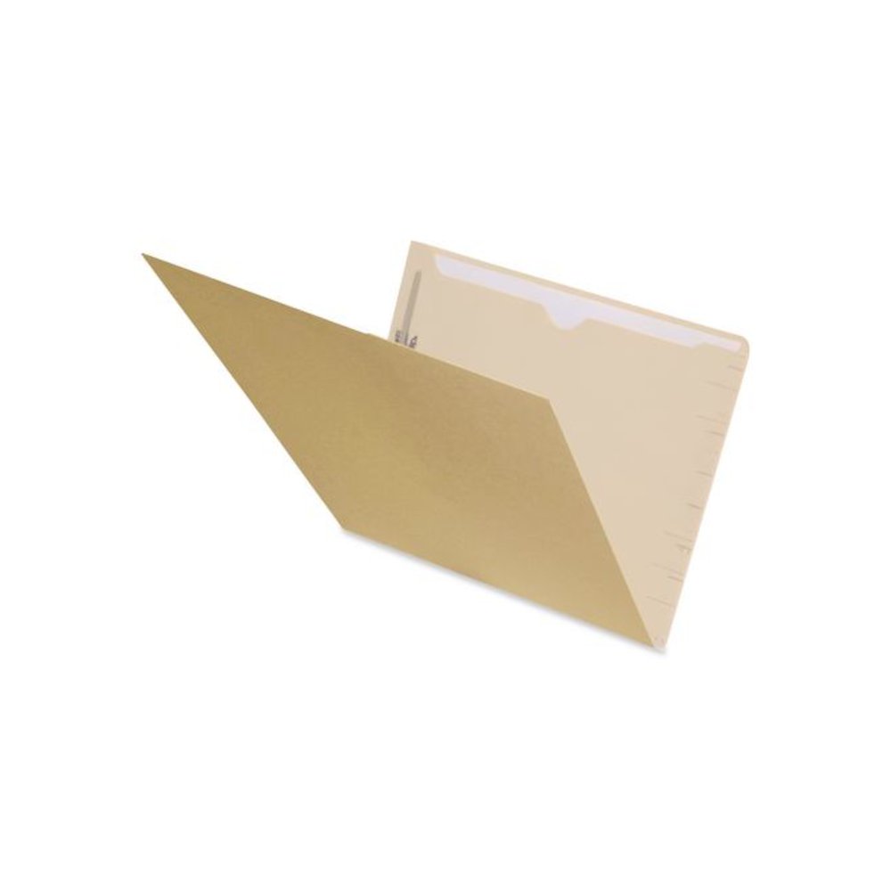Full Pocket End Tab Fastener Folders, Straight Tab, 2 Fasteners, Letter Size, Manila, 50/Box. Picture 4