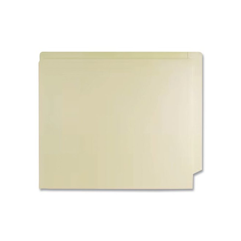 End Tab Folder with Pockets, Straight Tabs, Letter Size, Manila, 50/Box. Picture 2