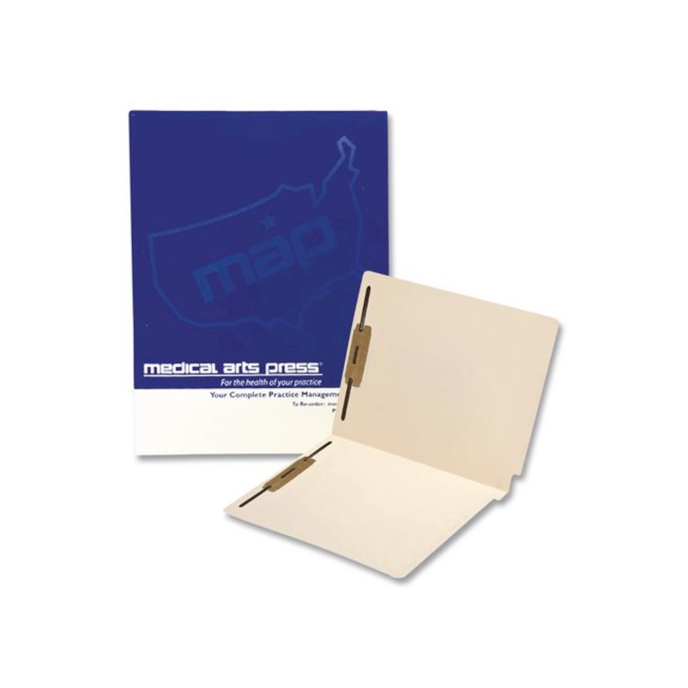End Tab Folder with Pockets, Straight Tabs, Letter Size, Manila, 50/Box. Picture 1