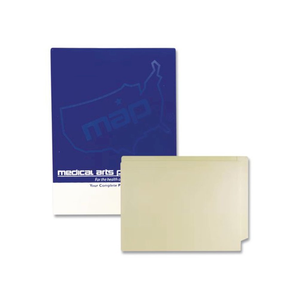 Economy End Tab File Folder, Straight Tabs, Letter Size, 0.75" Expansion, 100/Box. Picture 1