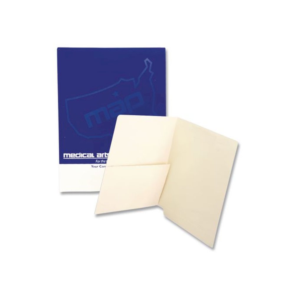 Manila End Tab Pocket Folder, Straight Tabs, Letter Size, Manila, 50/Box. Picture 1
