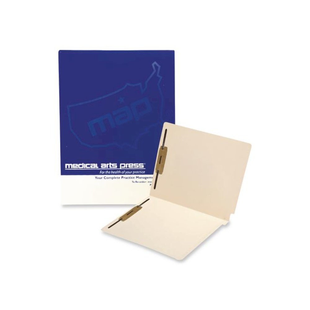 End Tab Fastener Folders, Straight Tab, Expands 0.75", 2 Fasteners, Letter Size, Manila, 250/Carton. Picture 1