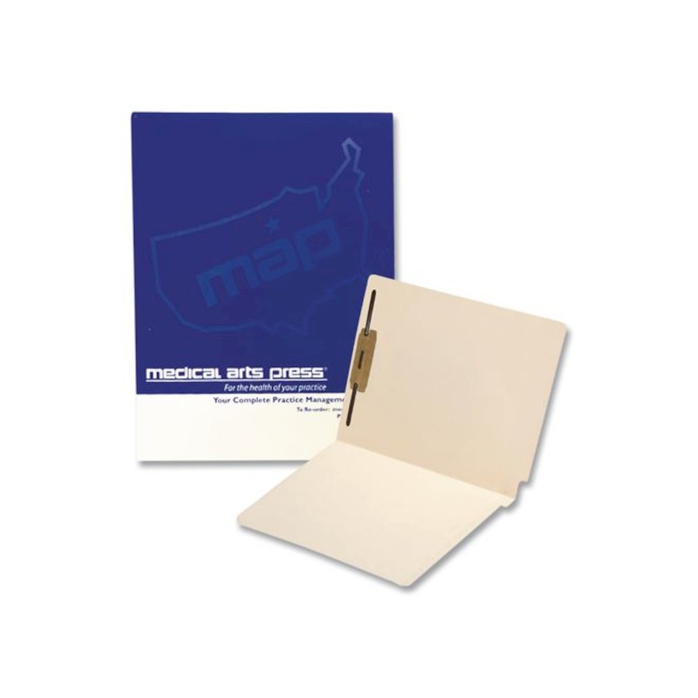 Heavy-Duty End Tab Fastener Folders, Straight Tab, Expands 0.75", 1 Fastener, Letter Size, Manila, 50/Box. Picture 1
