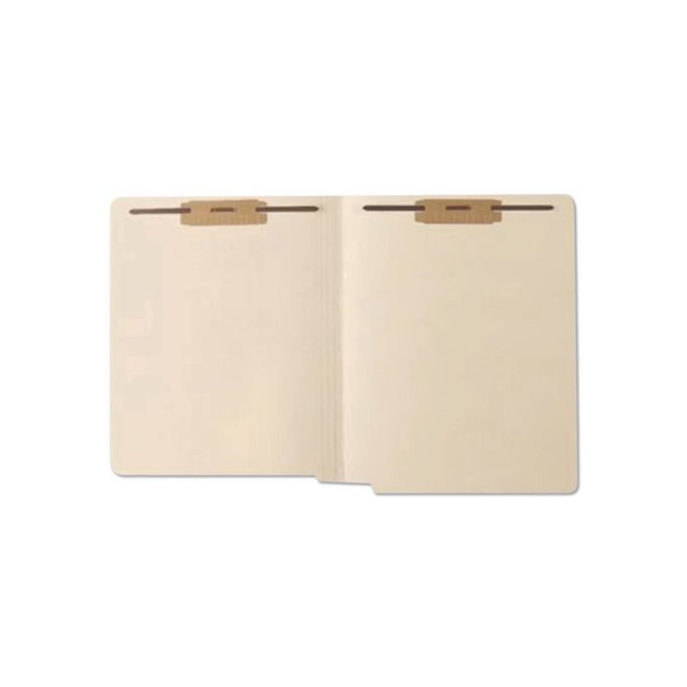 End Tab Fastener Folders, Straight Tab, Expands 0.75", 2 Fasteners, Letter Size, Manila, 250/Carton. Picture 4