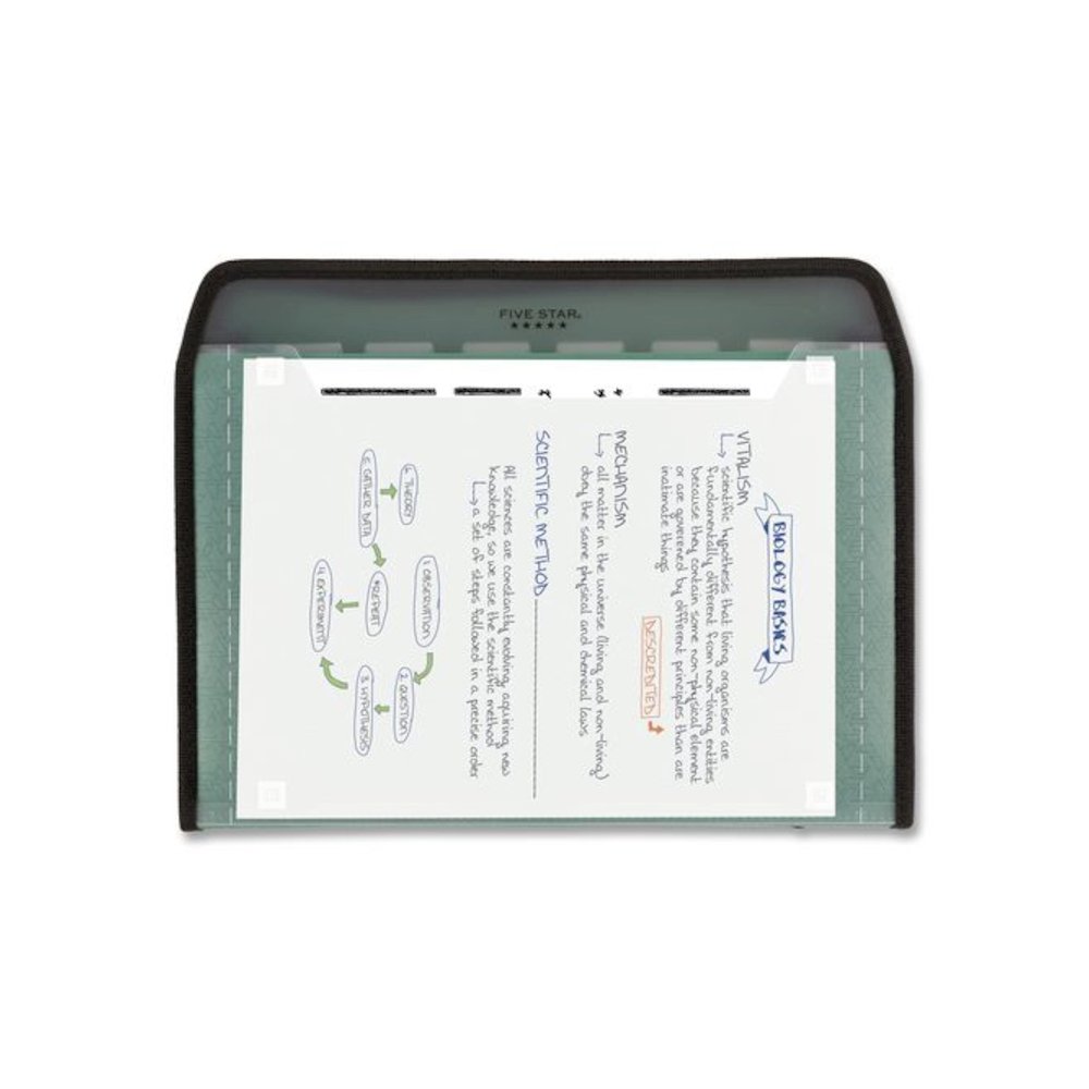Expanding File, 7.5" Expansion, 7 Sections, Zipper Closure, Letter Size, Randomly Assorted Colors. Picture 6
