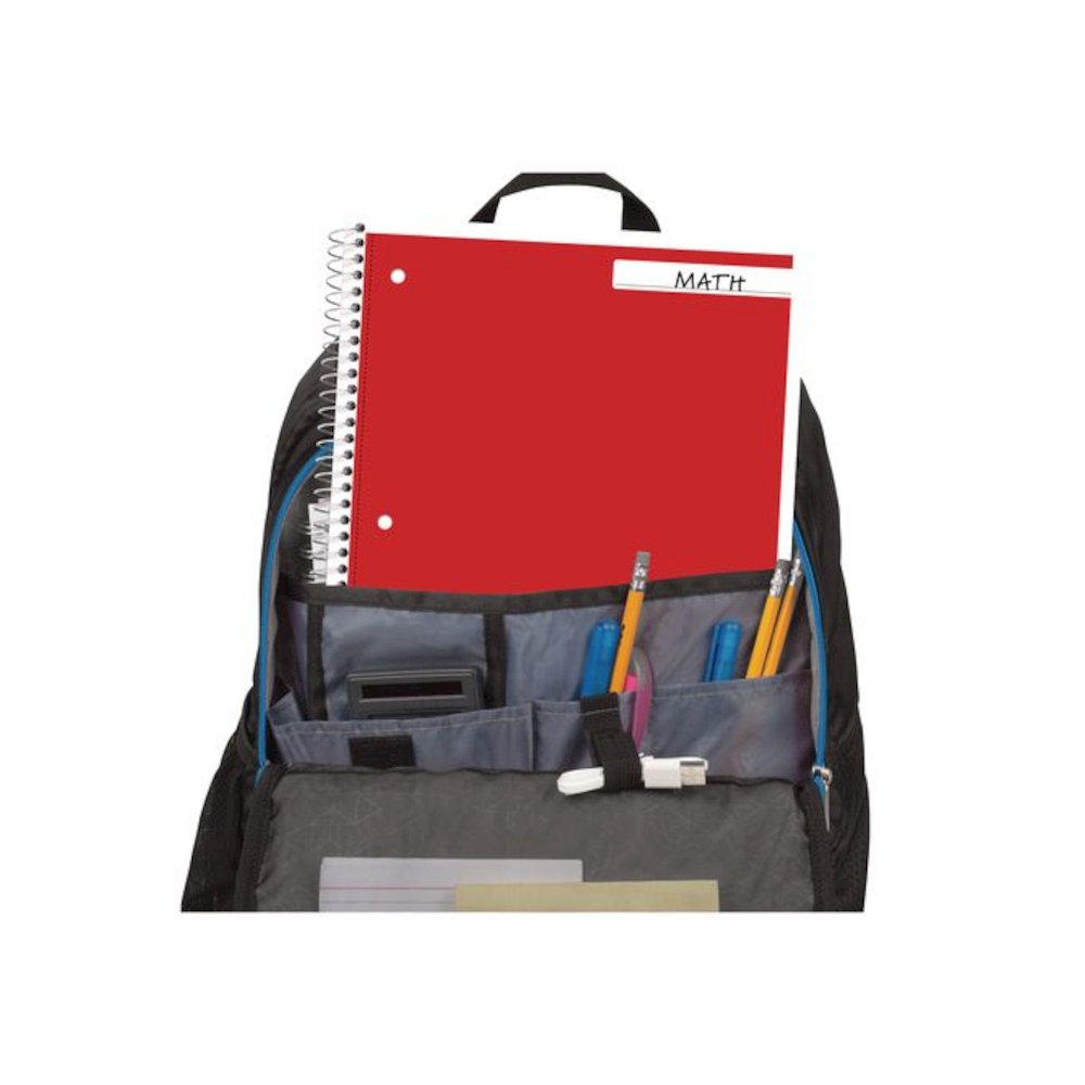 Spiral Notebook, 1-Subject, Wide/Legal Rule, Assorted Cover Colors, (70) 10.5 x 8 Sheets, 6/Pack. Picture 6