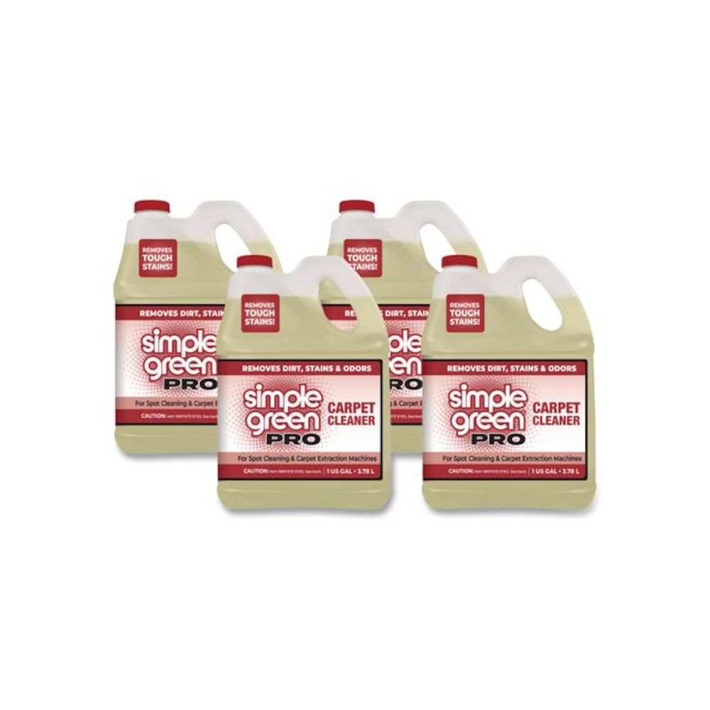 Pro Carpet Cleaner, Unscented, 1 gal Bottle, 4/Carton. Picture 1