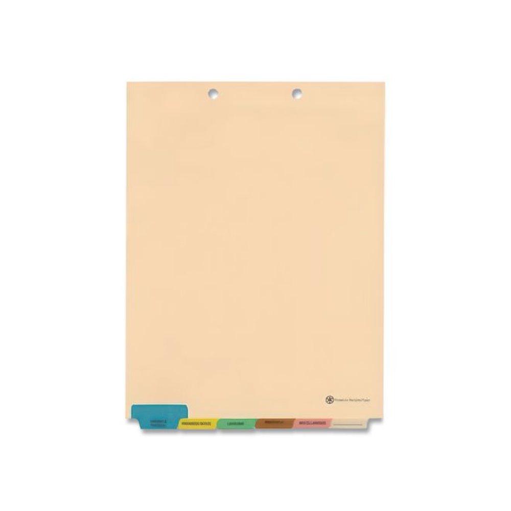 6-Tab Medical Chart Indexes, Bottom Tab, Assorted Medical, Manila, 65/Box. Picture 2