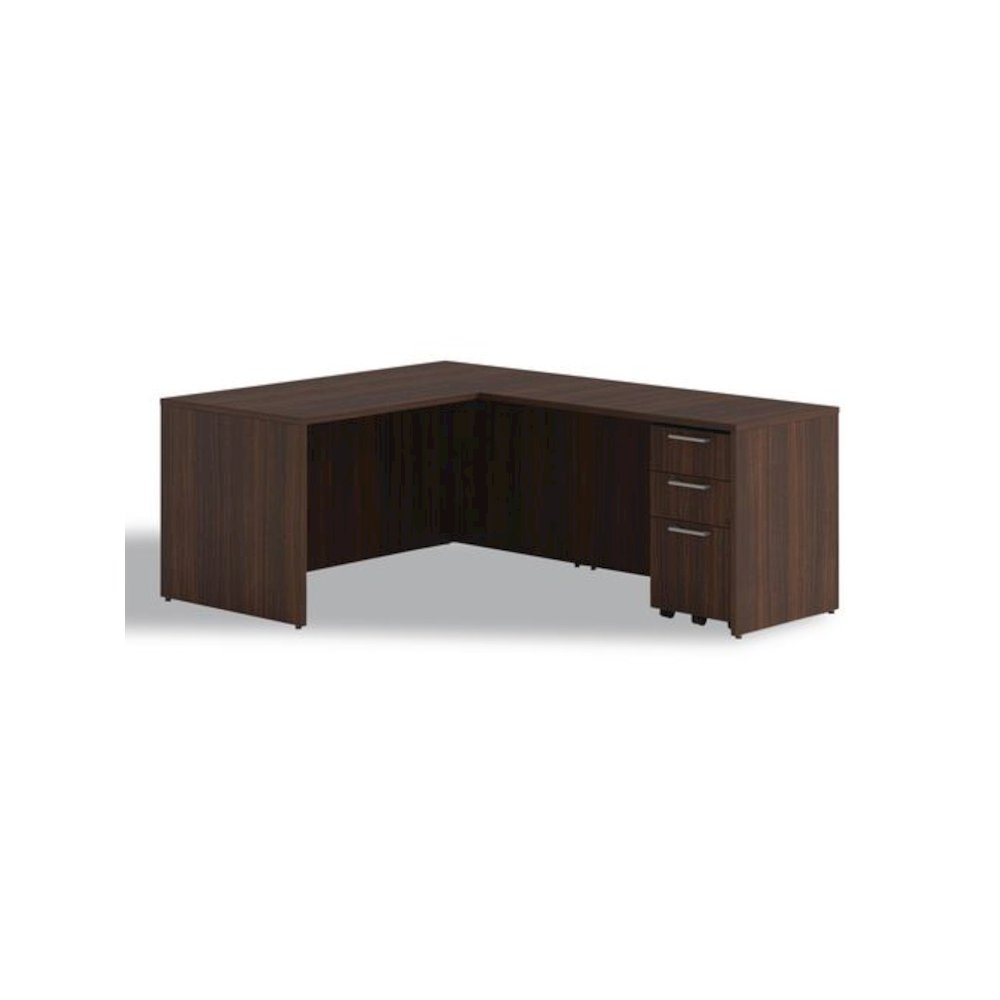 Alera Seville Series Desk Shell, 60" x 30" x 29", Mahogany. Picture 2