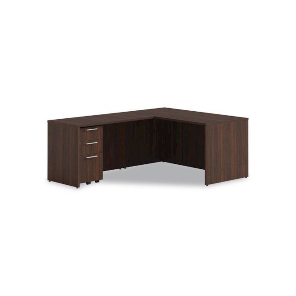 Alera Seville Series Mobile Pedestal, Left/Right, 3-Drawer: Box/Box/File, Legal, Mahogany, 15" x 18" x 27". Picture 8