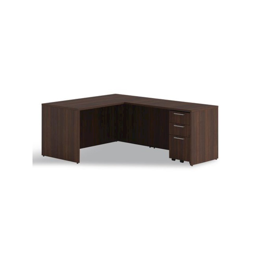 Alera Seville Series Mobile Pedestal, Left/Right, 3-Drawer: Box/Box/File, Legal, Mahogany, 15" x 18" x 27". Picture 9