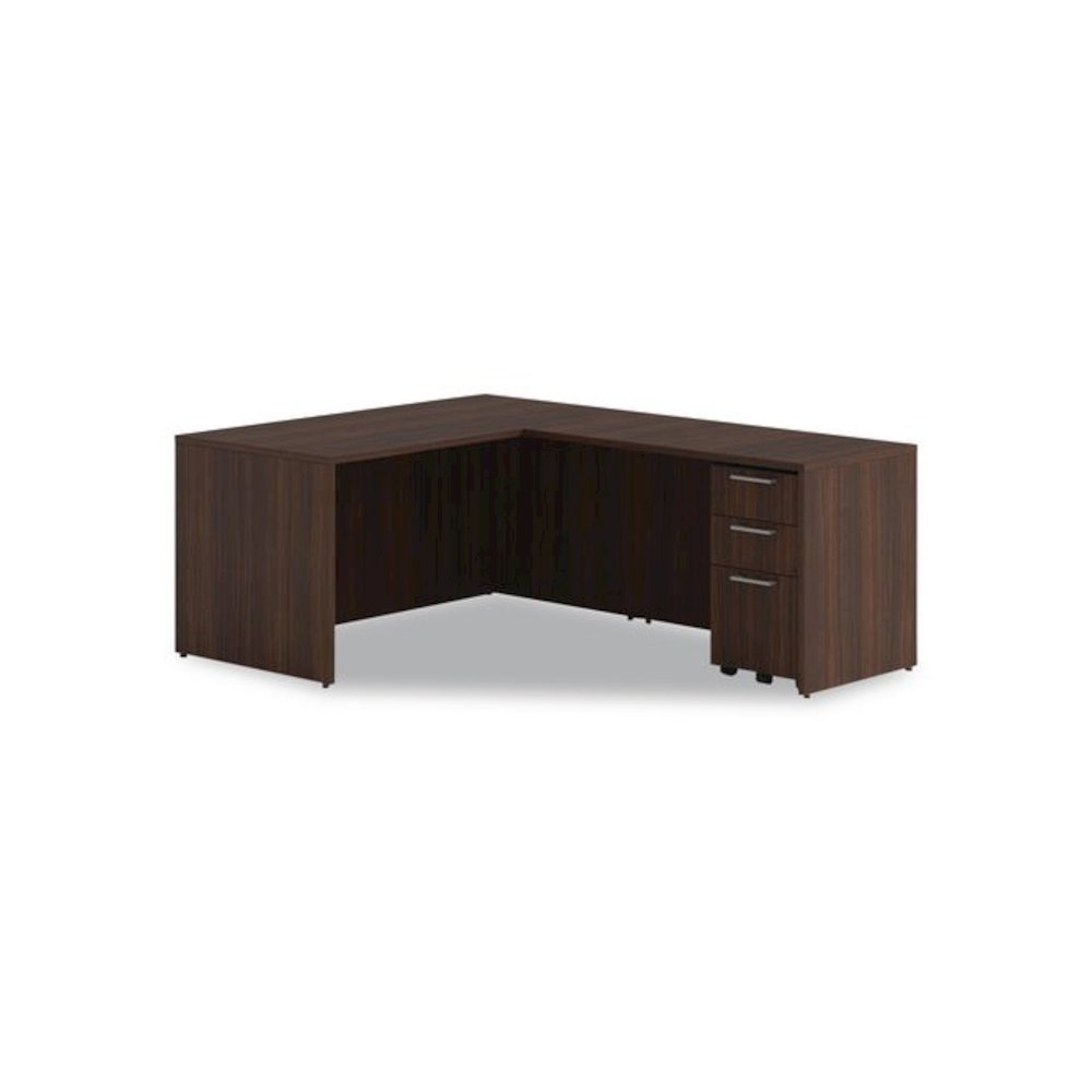 Alera Seville Series Return Shell, Reversible, 48" x 24" x 29", Mahogany. Picture 9
