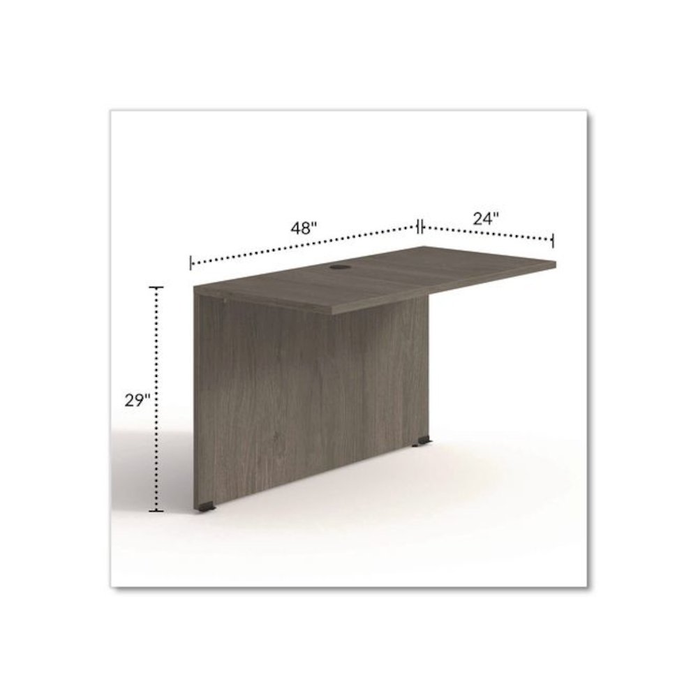 Alera Seville Series Bridge Return, 48w x 24d x 29h, Walnut. Picture 2