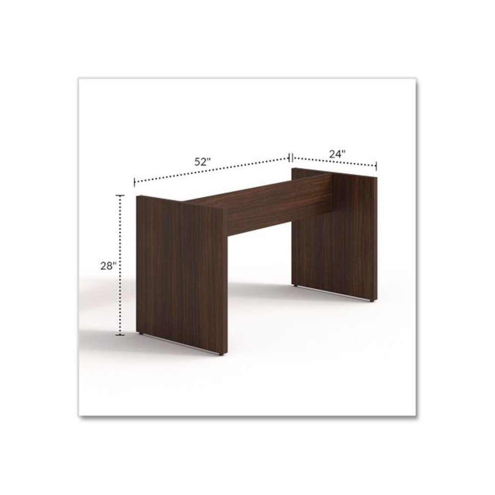 Alera Seville 96" Wide Conference Table Base, 50w x 22d x 28h, Mahogany. Picture 2