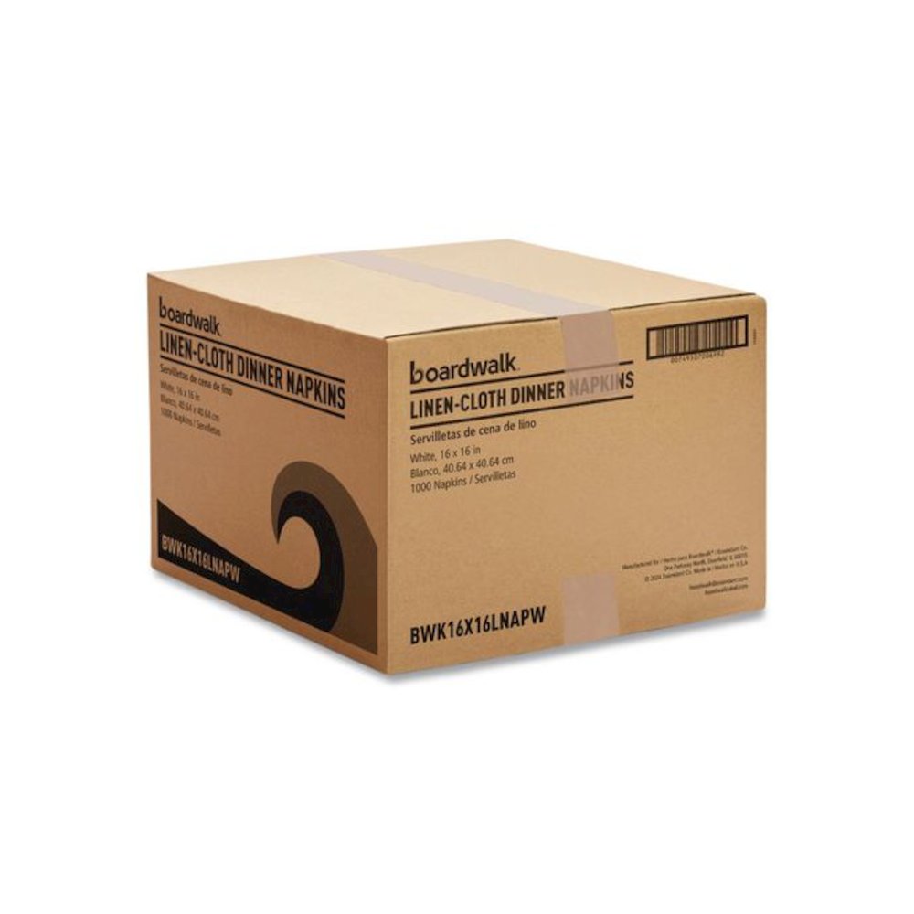 Linen-Feel Flat Napkins, 1-Ply, 16 x 16, White, 1,000/Carton. Picture 1