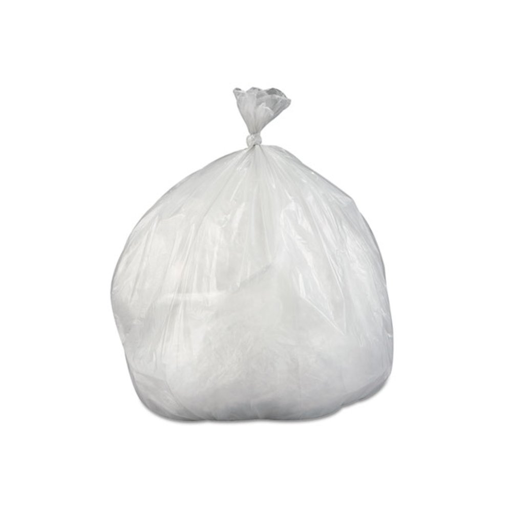 Low-Density Commercial Can Liners, 30 gal, 0.58 mil, 30" x 36", Clear, Interleaved Roll, 25 Bags/Roll, 10 Rolls/Carton. Picture 2