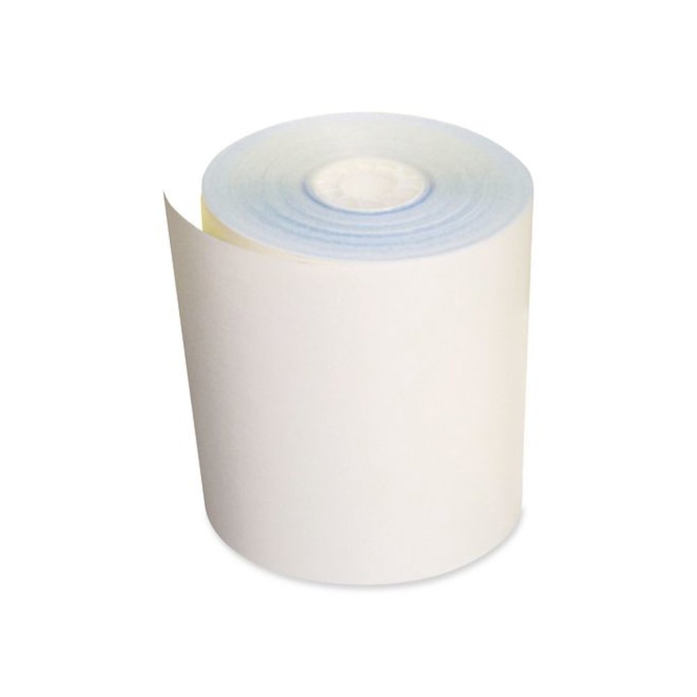 No Carbon Register Rolls, 3" x 90 ft, White/Yellow, 30/Carton. Picture 3