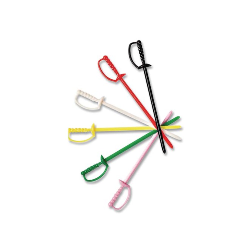 Sword Picks, Plastic, 3.25", Assorted Colors, 10,000/Carton. Picture 3