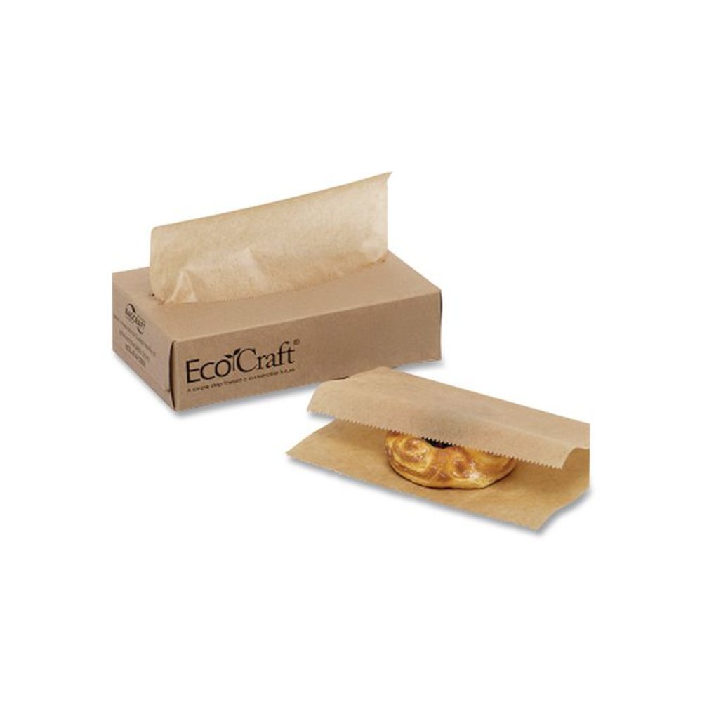 EcoCraft Interfolded Dry Wax Deli Sheets, 6 x 10.75, Natural, 1,000/Box, 10 Boxes/Carton. Picture 2