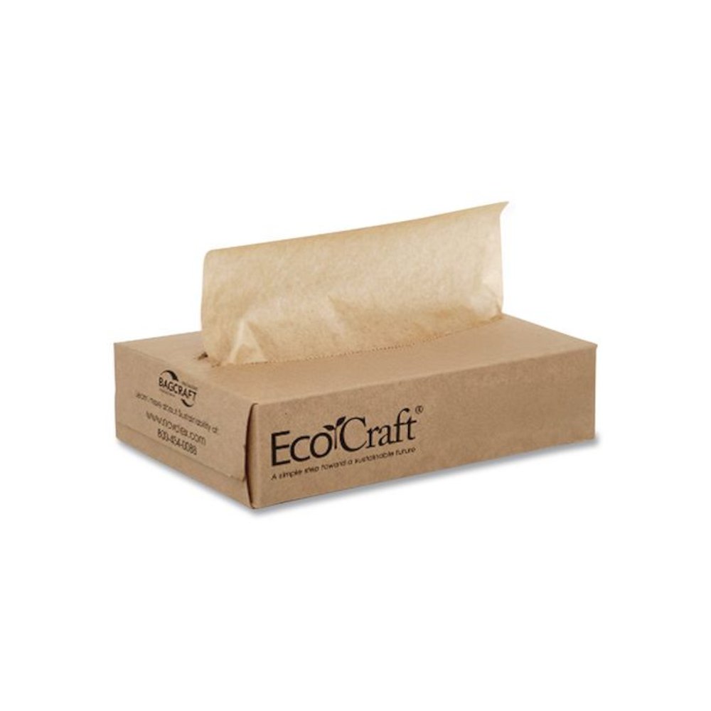 EcoCraft Interfolded Dry Wax Deli Sheets, 6 x 10.75, Natural, 1,000/Box, 10 Boxes/Carton. Picture 3