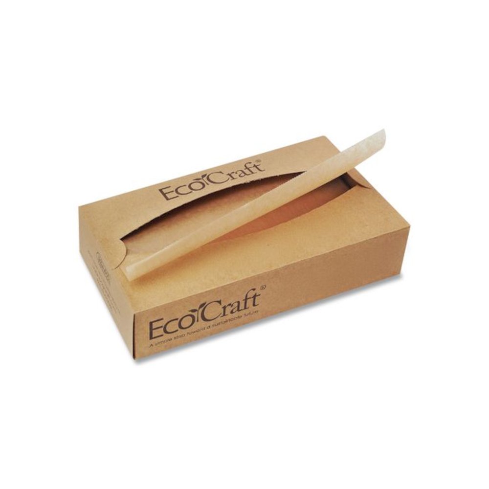 EcoCraft Interfolded Dry Wax Deli Sheets, 6 x 10.75, Natural, 1,000/Box, 10 Boxes/Carton. Picture 4