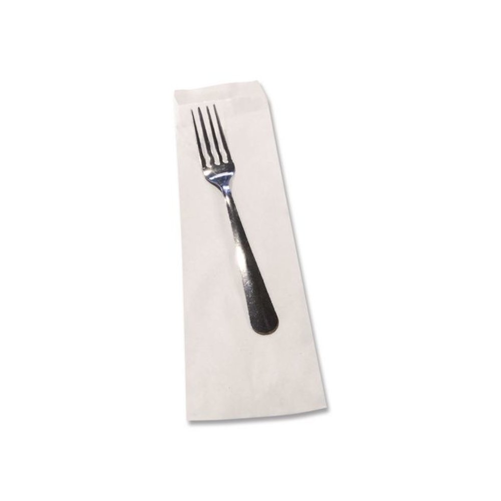 Silverware Bags, 2.25" x 10" x 10", Translucent White, 2,000/Carton. Picture 4