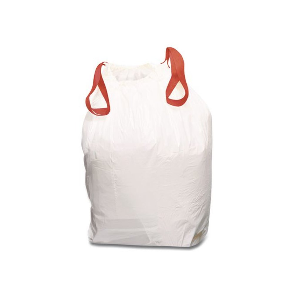Drawstring Kitchen Bags, 13 gal, 24" x 27.4", White, 50 Bags/Box, 6 Boxes/Carton. Picture 3